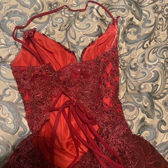 Ruby Red Roses Prom Dress - Picture 4 of 7